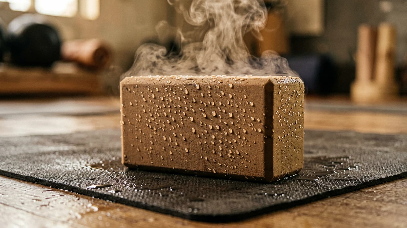 Which yoga block gives the best grip in hot yoga?